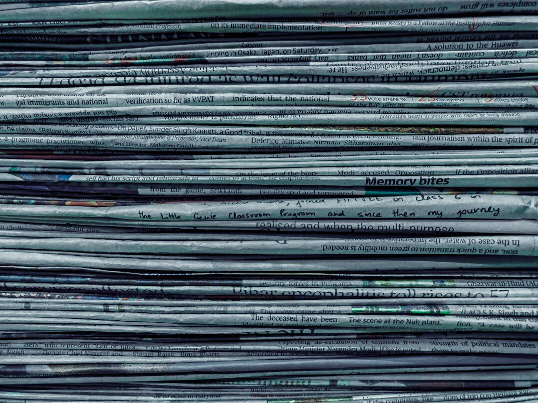 recycled paper stack