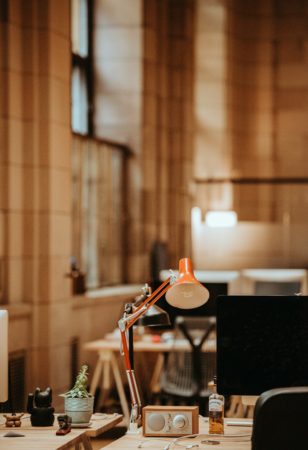 sustainable office desk setup