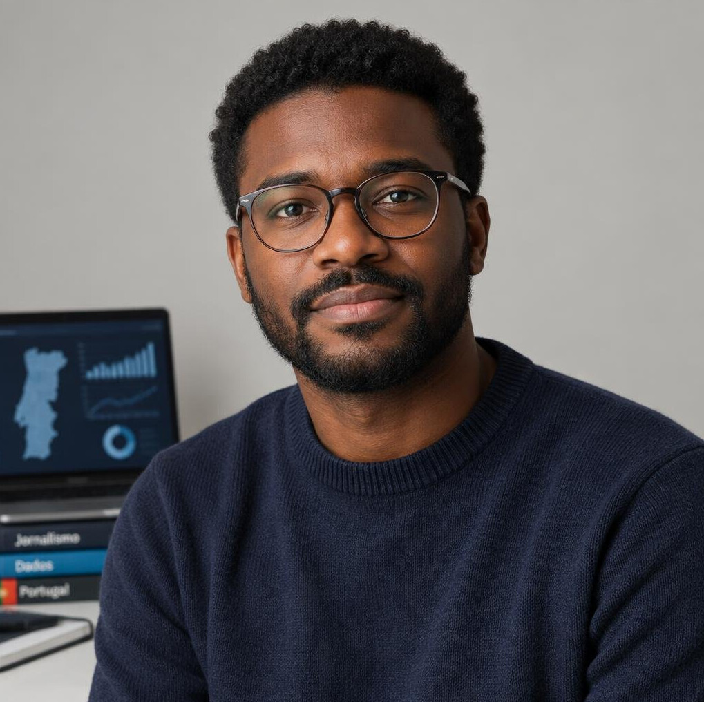 Portrait of a male data journalist