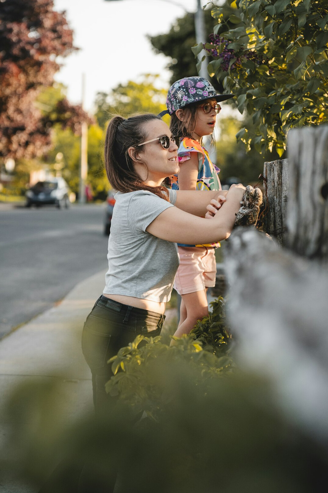 family planting tree
